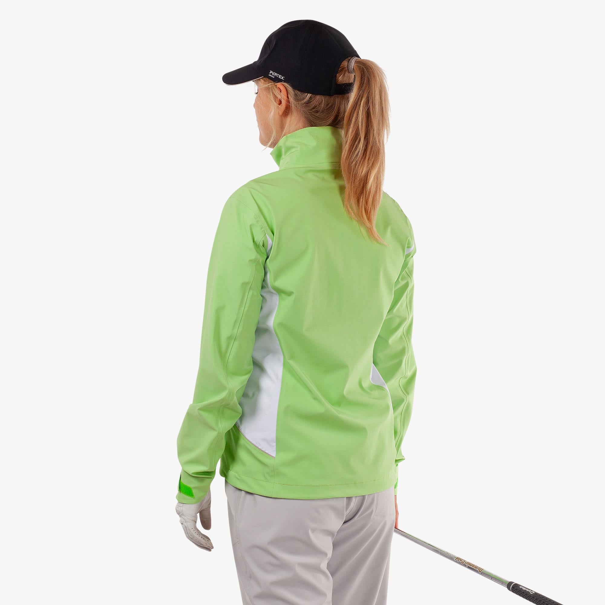 Galvin Green Amy Dryvr Pertex Ladies Waterproof Golf Jacket Paradise Green/White
